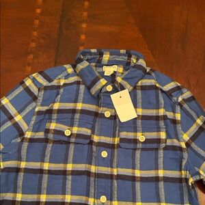 Crewcuts Blue and Yellow Plaid Casual Shirt